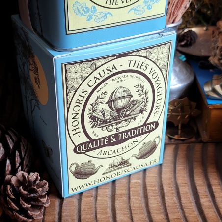 Boîte Mandarine satsuma du Japon, thé vert 150 grammes