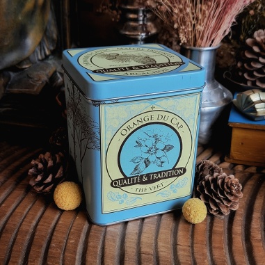 Boîte orange verte du Cap, thé vert 150 grammes