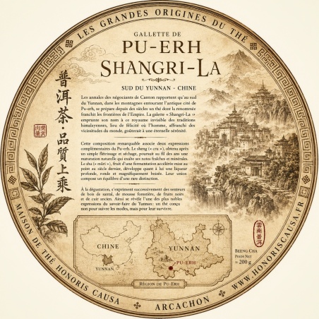 Shangri-la, galette mixte de Pu-erh 2019 (sheng & shu)