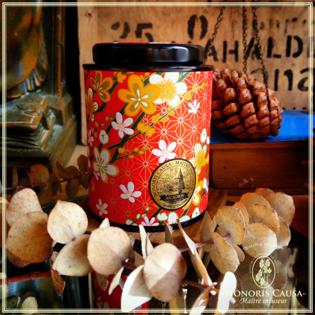 Boîte Anémone rouge et or, 90gr
