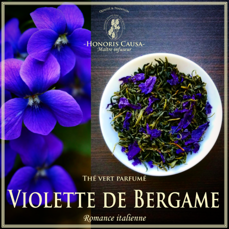 Violette de Bergame, thé vert bio