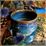 Bol matcha Hinoki bleu aquatique, céramique traditionnelle