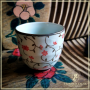 Tasse "Kami" anémone rouge porcelaine du Japon