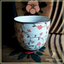 Tasse "Kami" anémone rouge porcelaine du Japon