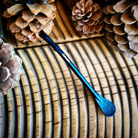 Bombilla en métal Punta del este bleue saphir