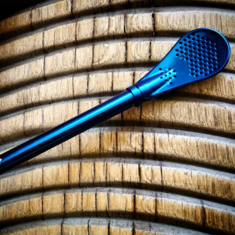 Bombilla en métal Punta del este bleue saphir