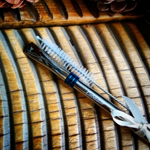 Bombilla en métal Buenos aires bleu + brosse 2