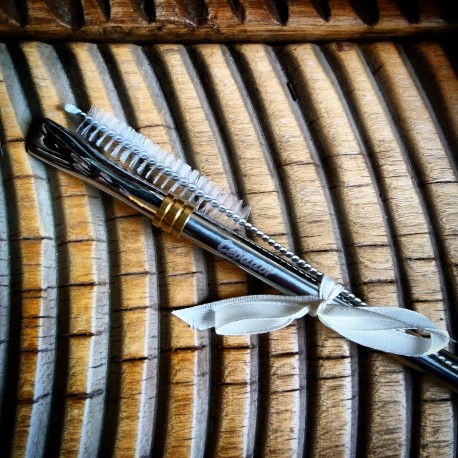 Bombilla en métal Buenos aires dorée + brosse