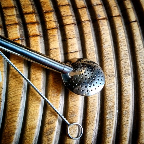 Bombilla en métal Montévidéo perle bleue+ brosse