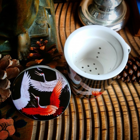 tasse le vol des grues le matin