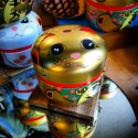 Boîte Maneki-neko dorée, 80 gr