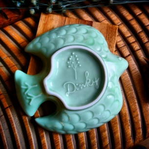 Coupelle à sachets hirondelle du bonheur vert amande 2