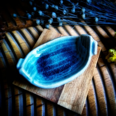 Coupelle à sachets Hanakago turquoise