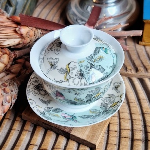 Tasse gaïwan concubine de jade, porcelaine fine 2