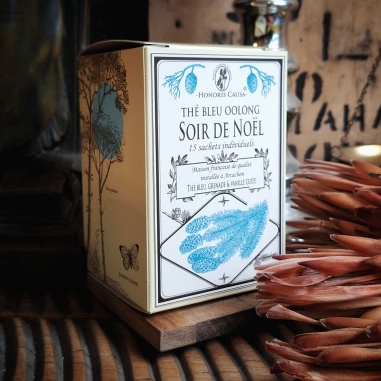 Soir de noël, thé bleu sachets individuels