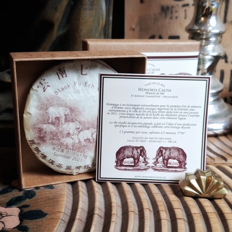 Pu'er noir "Horde d'éléphants" Galette 100g (shu)