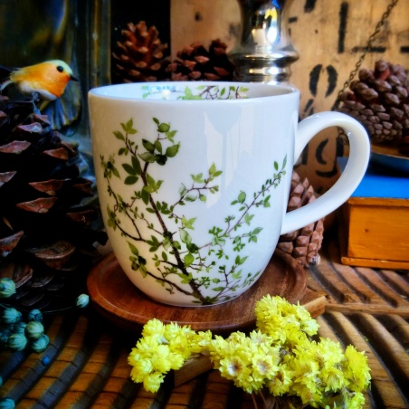 Tasse Aubépine, couvercle bois.