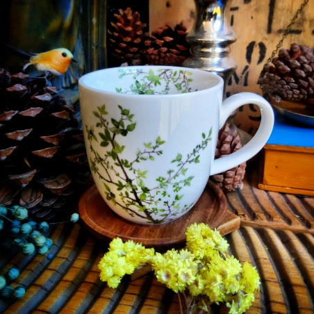 Tasse Aubépine, couvercle bois d'acacia.