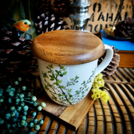 Tasse Aubépine, couvercle bois d'acacia.