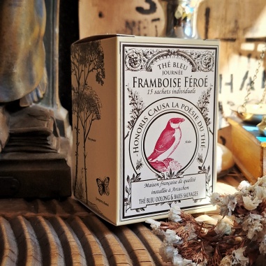 Framboise Féroé thé bleu oolong sachets individuels