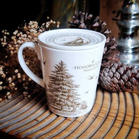 Tasse à couvercle "Ville d'hiver"