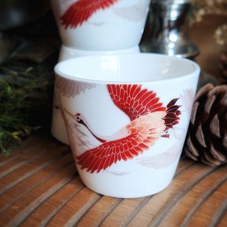 Tasse basse "le vol des grues"