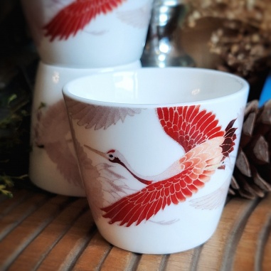 Tasse basse "le vol des grues"