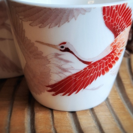 Tasse basse "le vol des grues"