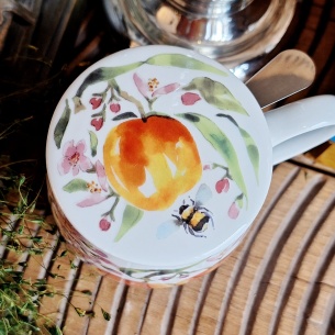Tasse abricot Toscane, couvercle et filtre intégré 2