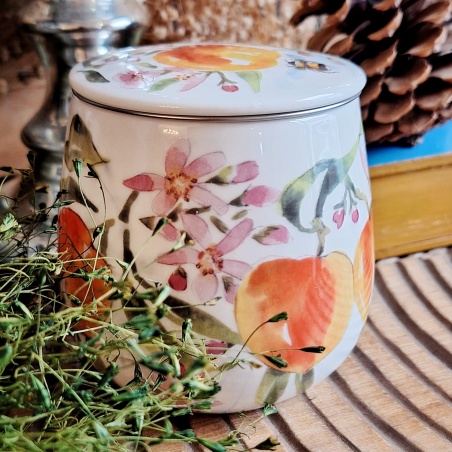 Tasse abricot Toscane, couvercle et filtre intégré