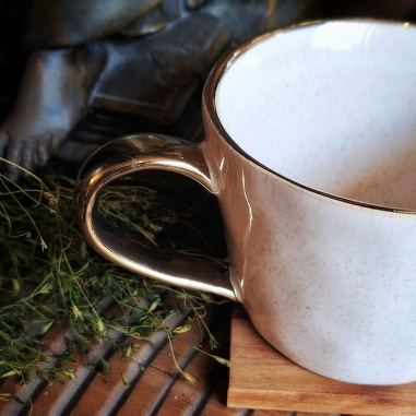 Tasse constellation ivoire