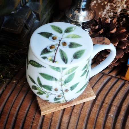 Tasse Camélia de Bactriane, couvercle et filtre intégré