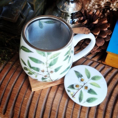 Tasse Camélia de Bactriane, couvercle et filtre intégré