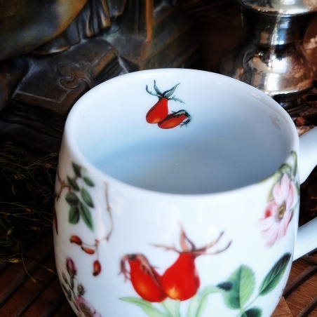 Tasse églantine, couvercle et filtre intégré